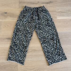 Jaded London Leopard Print Monster Joggers Baggy Size S in Charcoal Brown